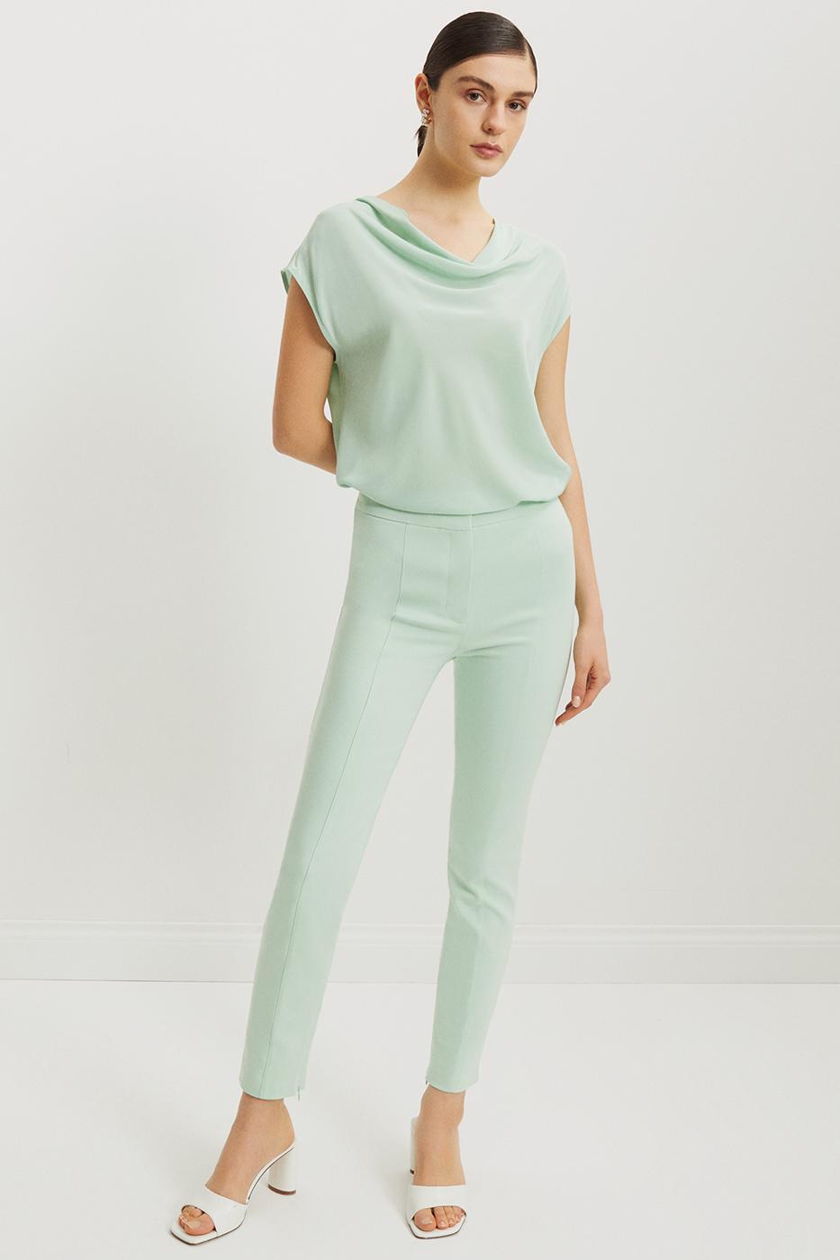 Bayan YEŞİL Dorian Mint Renk Slim Fit Dar Paça Pantolon