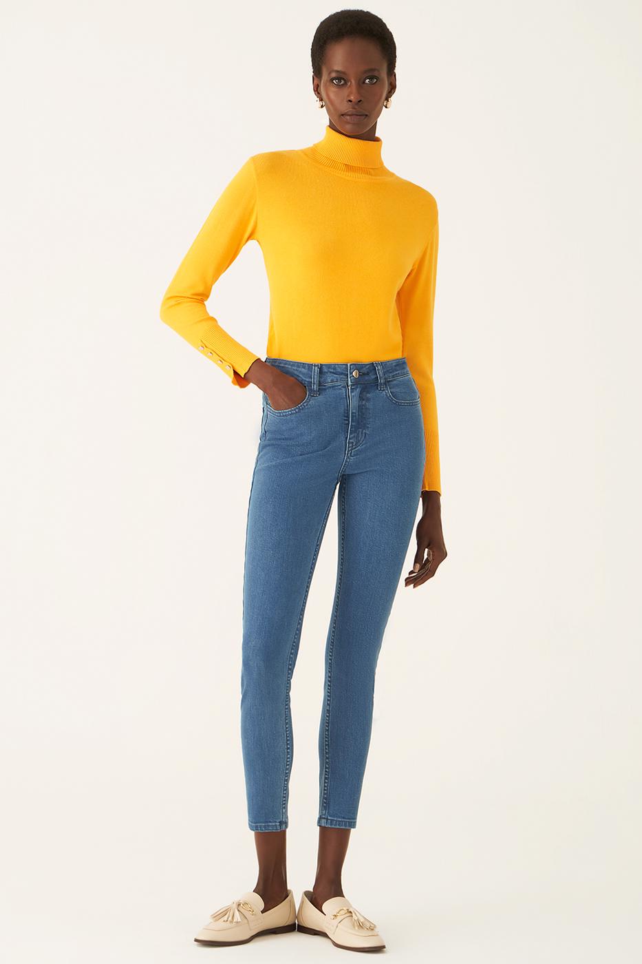 Bayan MAVİ BERYS DENIM PANTOLON 0027