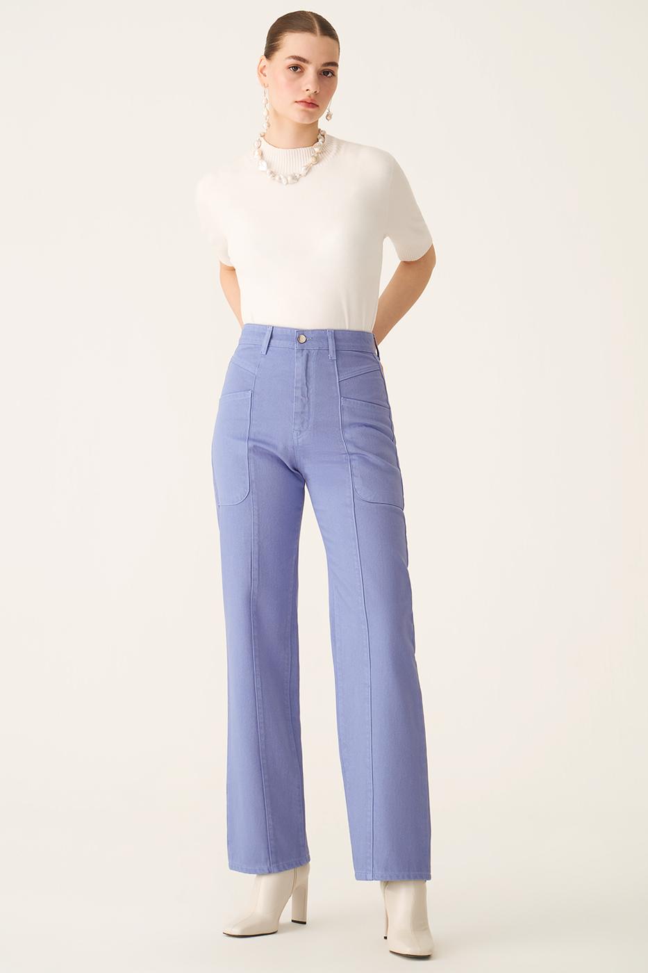 Bayan MOR BERYS DENIM PANTOLON 0033
