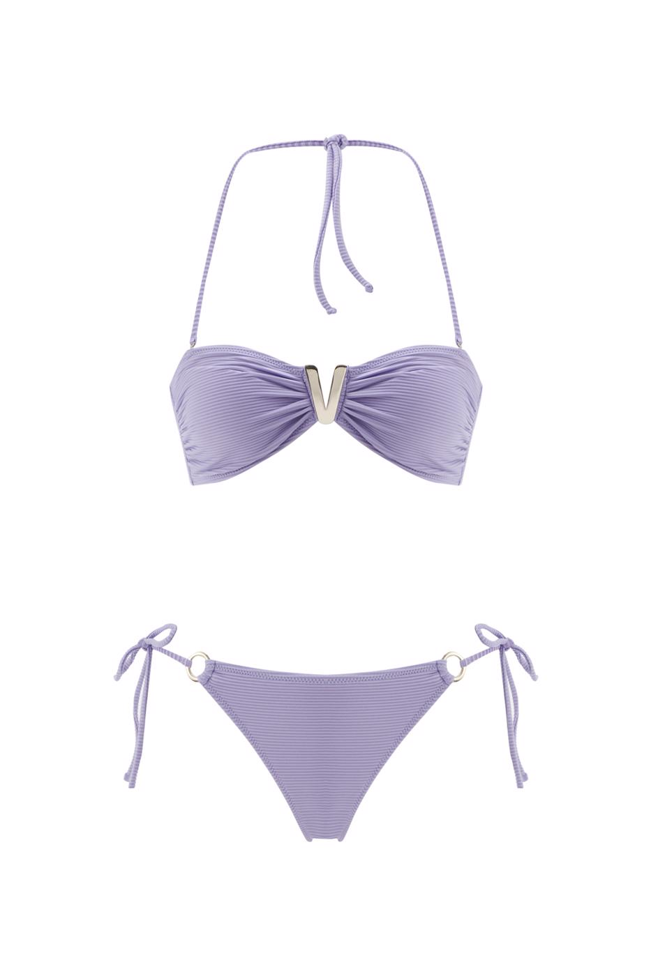 Bayan MOR Lila Renk Bikini Takım 0002