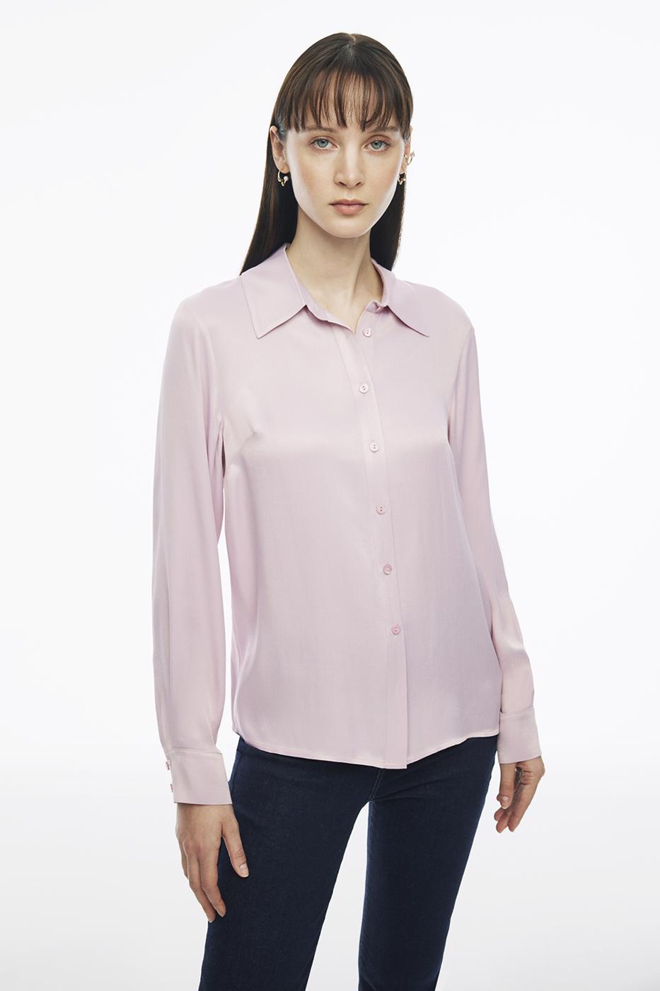 Bayan PEMBE Clarys Regular Fit Standart Boy Pembe Renk Kadın Gömlek