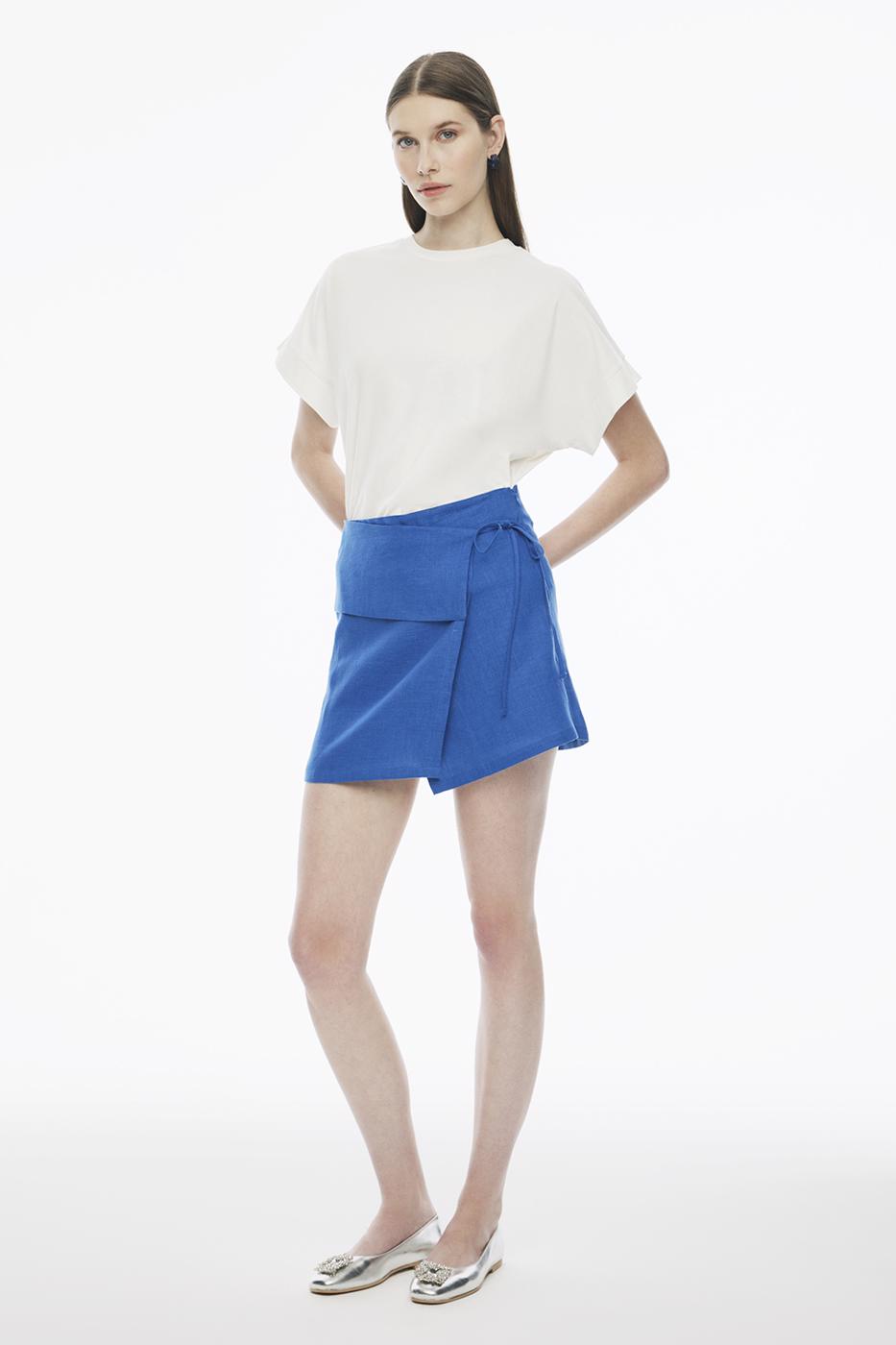 Bayan Saks Celans Regular Fit Mini Boy Saks Renk Kadın Şort