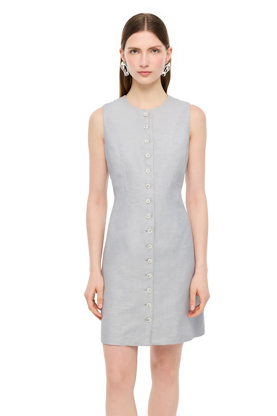 Koyu Gri Tours Slim Fit Mini Boy Elbise