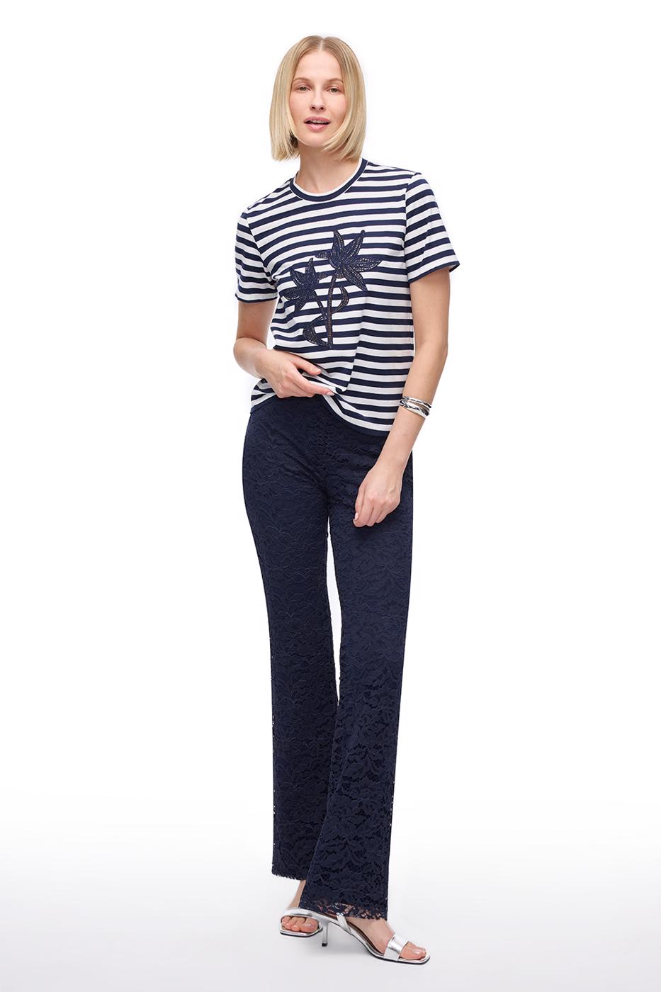 Bayan LACİVERT Lacivert Krasta Slim Fit Yüksek Bel Pantolon