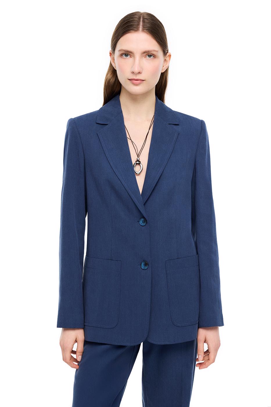 Bayan LACİVERT Lacivert Loresi Regular Fit Ceket