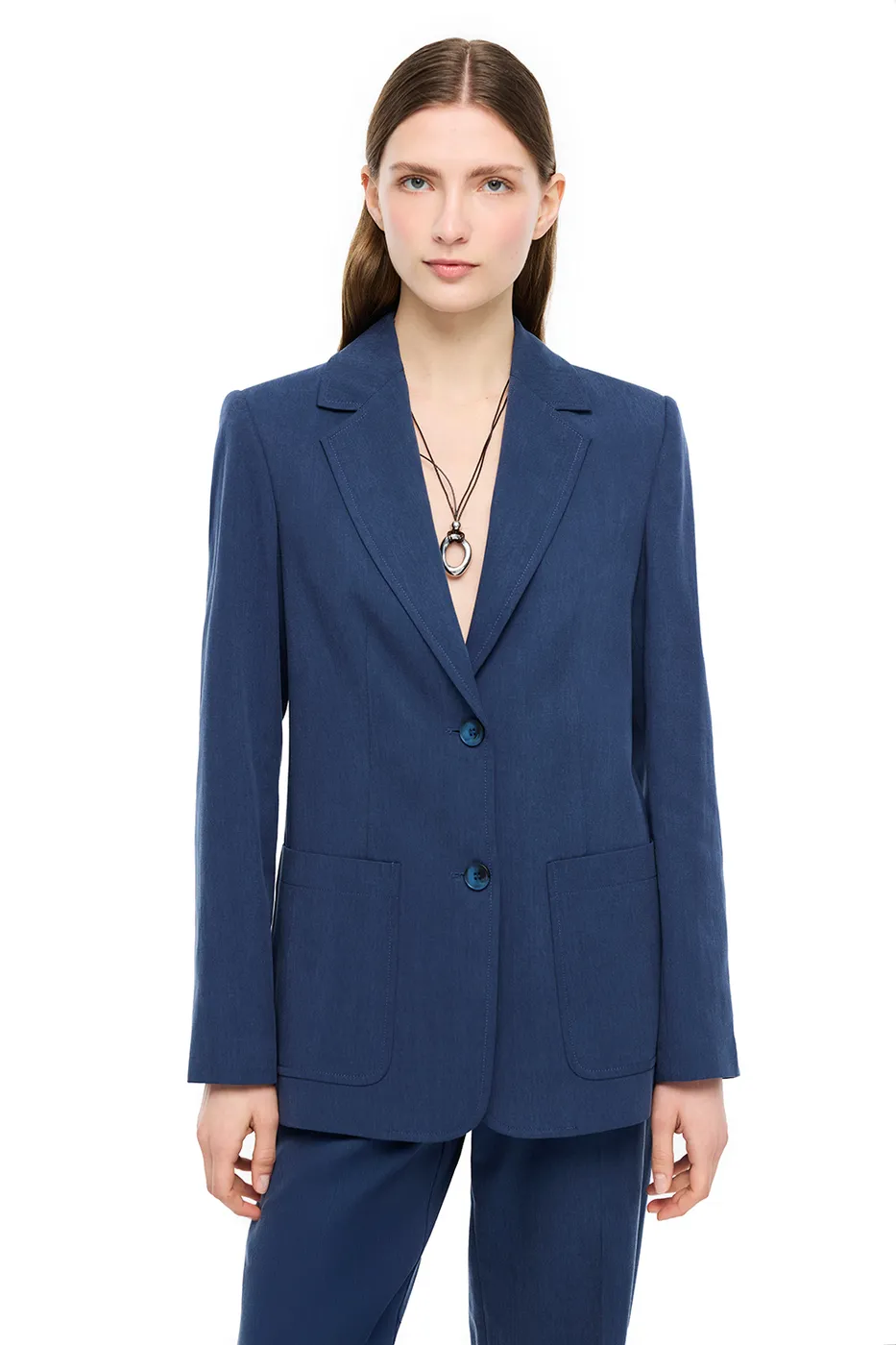 Lacivert Loresi Regular Fit Ceket