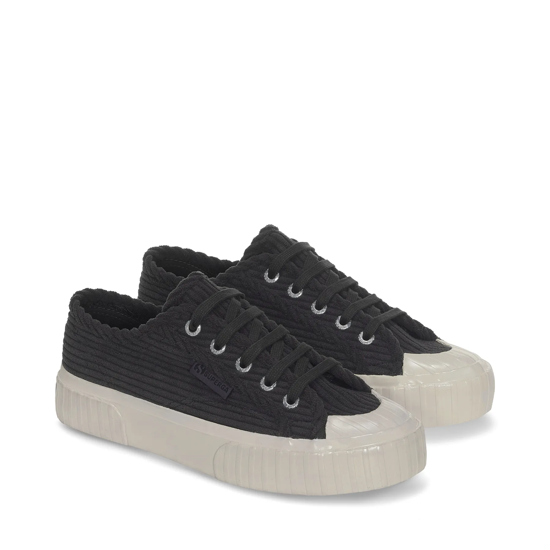 2630 Stripe Corduroy Unisex Siyah Sneaker S11388W A05 SP Superga Turkiye