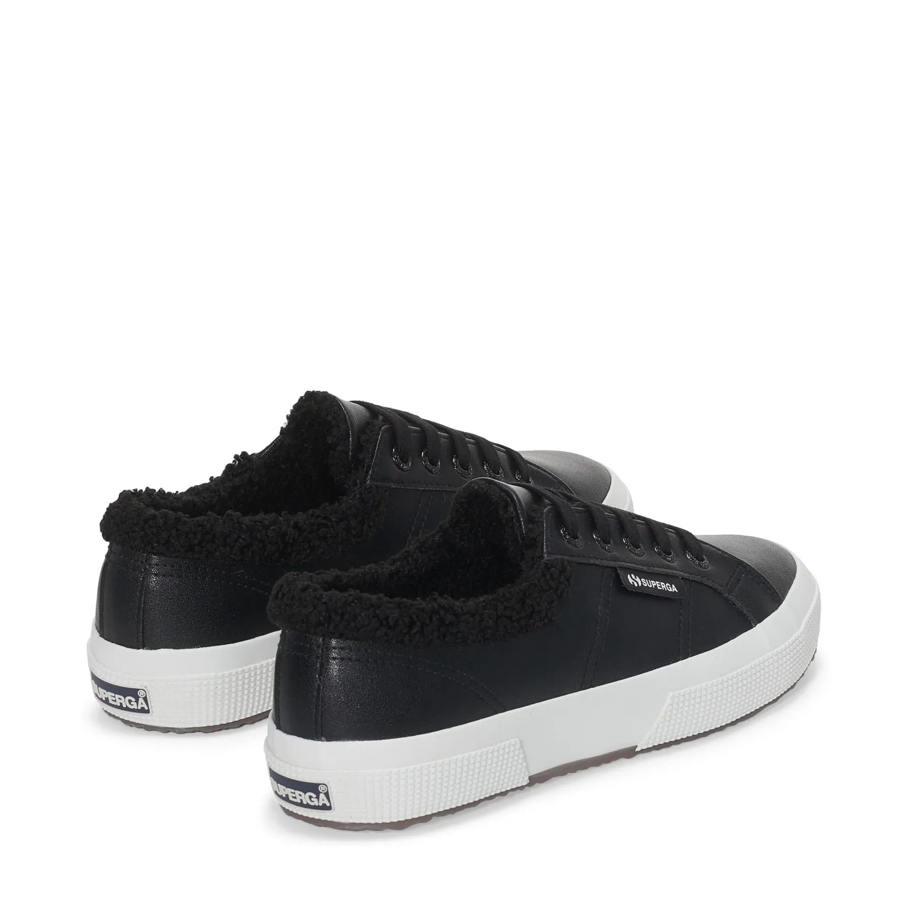 2750 Vegan Faux Leather Fur Unisex Siyah Bileksiz Sneaker