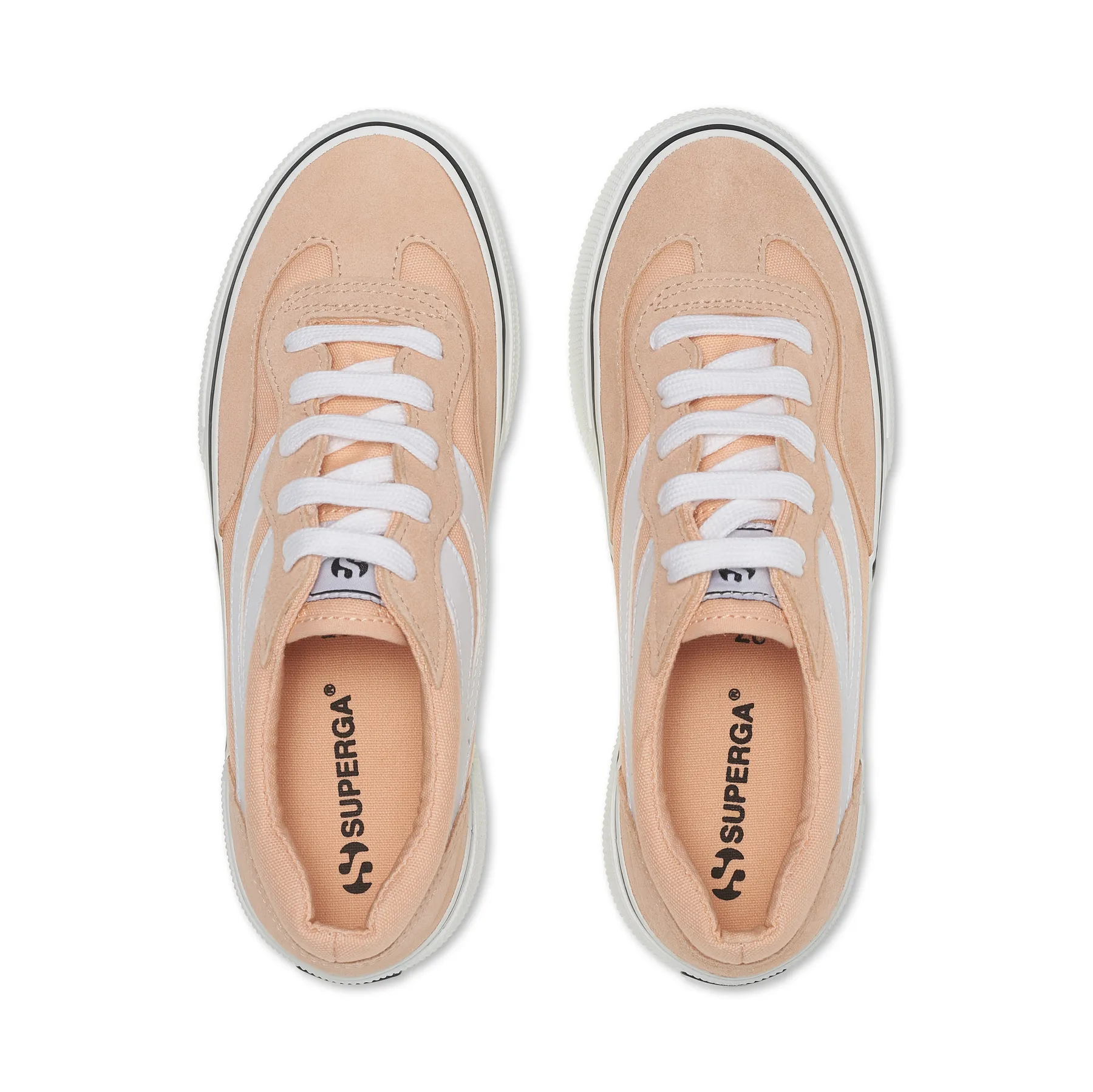 Superga color block platform top