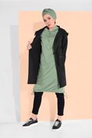 SMOCKED-WAIST TRENCH-COAT 67107
