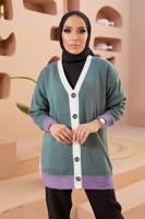 COLORED BUTTONED CARDIGAN 5742 
