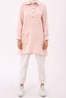 POLO NECK BUTTONED TUNIC WITH POCKET 12005 