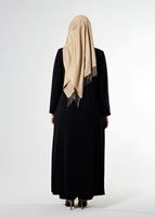 Female BLACK T 1533 Farah Tesettür Pardesü-Alv Fashion