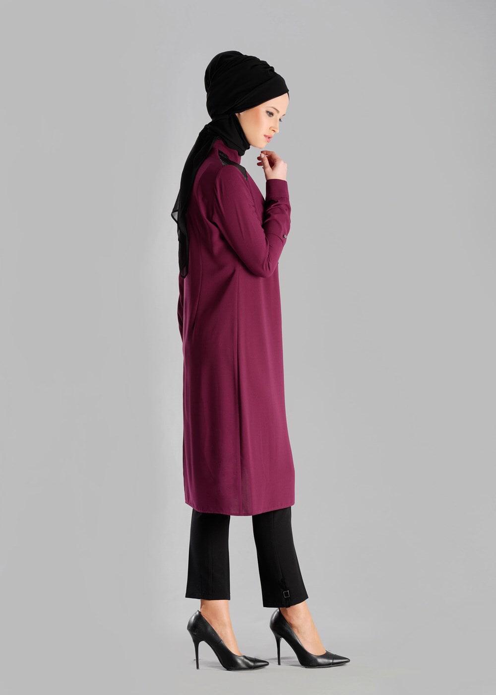 PLUM T 4741 Sufle Tesettür Tunik-Alv Fashion Modest Hijab Clothing ...