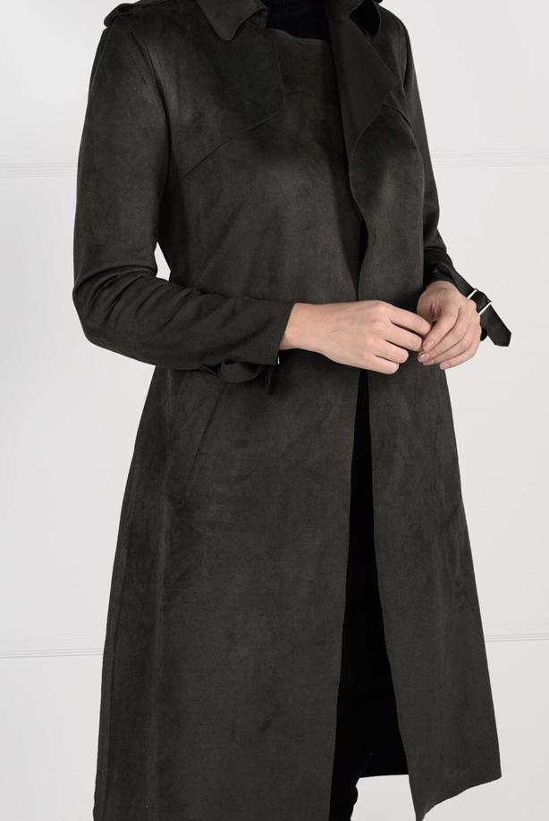 Zara suede trench store coat