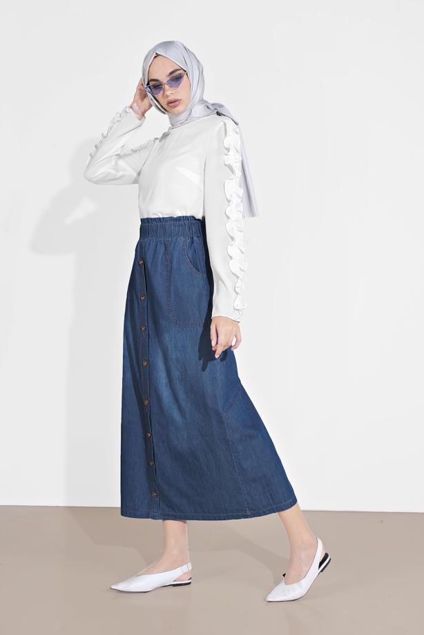 Denim hotsell skirt hijab