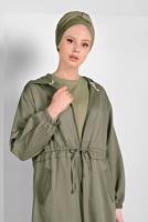 SMOCKED-WAIST TRENCH-COAT 2403 