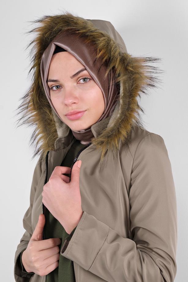 CABAN A CAPUCHE EN FOURRURE HIJAB FEMME TRENDTESETTUR