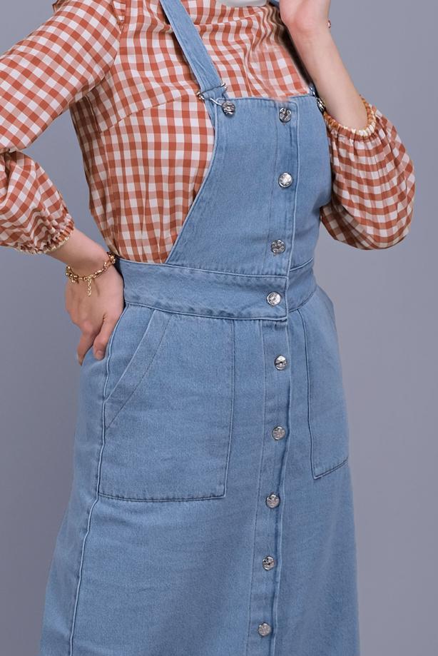 BUTTONED DENIM SALOPET | TRENDTESETTÜR