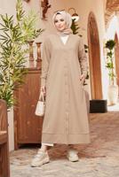 Female COFFEE BUTTONED JACKET 5503 