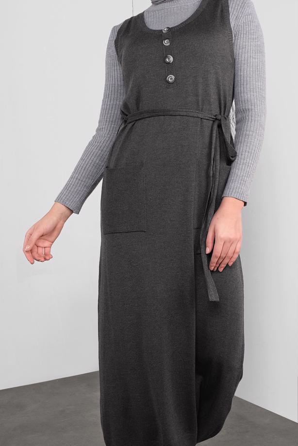 Pinafore dress grey sale