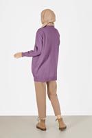 Female PURPLE CABLE-KNIT CARDIGAN 52541 