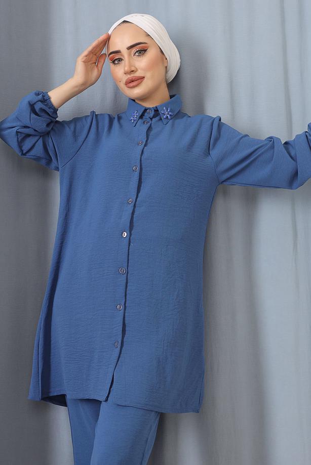 1980s chambray suit womens - Gem