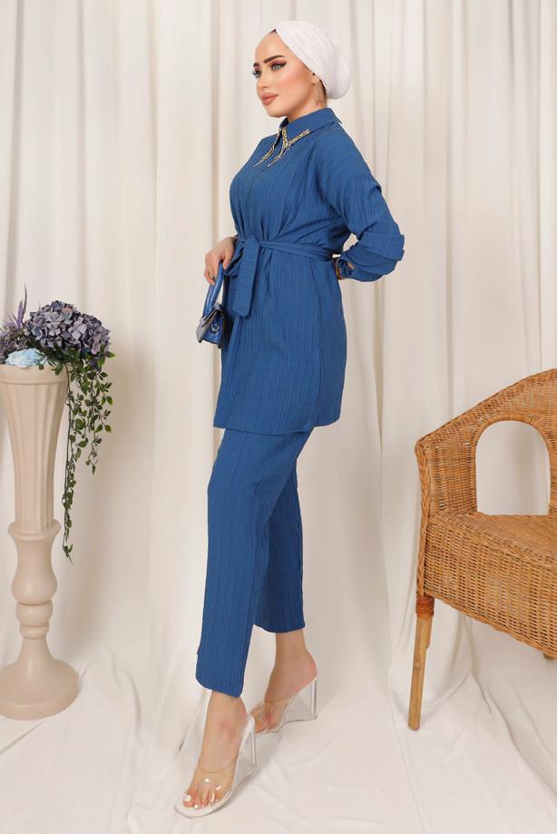 Shop Online Latest Jumpsuits Blue Color Sleeveless Cotton Jumpsuit – Lady  India