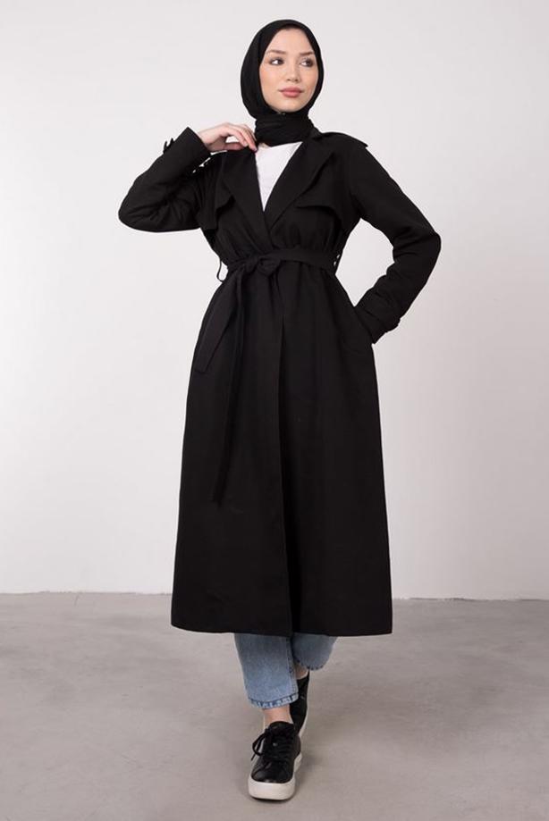 ジャケット・アウター Ka na ta Harf Trench Coat Balck Ka na ta”Harf Trench Coat Balck” | Lapel online store