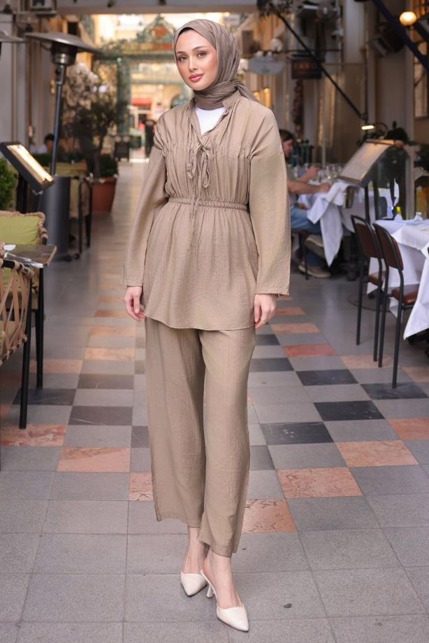 ELASTIC WAIST PANTS SUIT | TRENDTESETTÜR